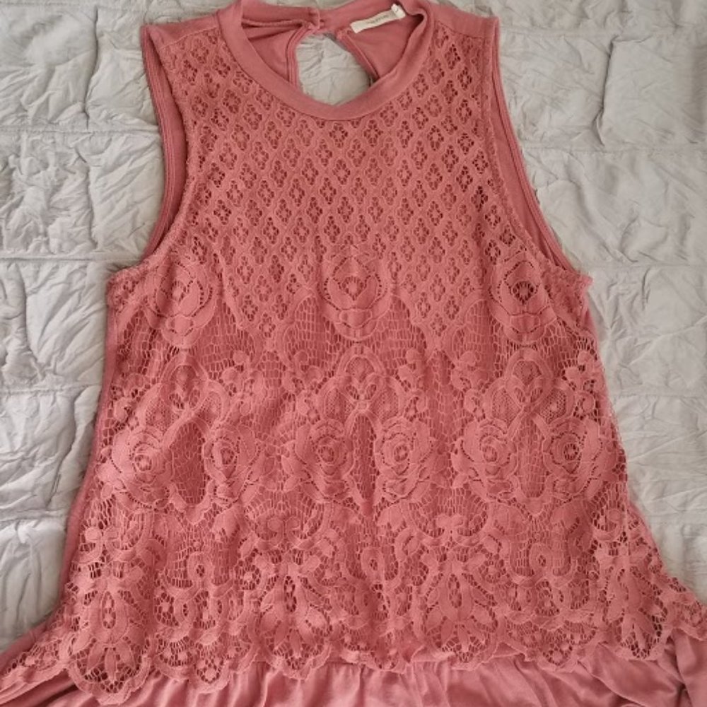 Maurices Sleeveless Blouse Salmon L